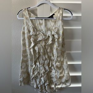 Rachel Zoe ivory sleeveless blouse, size 6.